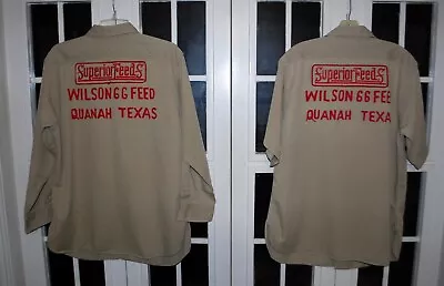 Vintage Superior Feed Store Work Shirts Embroidered Long/Short Sleeve • $20.50