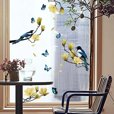 Window Film Static Cling Bird Tree Branch Glass Sticker Self Adhesive Decorative • $13.99