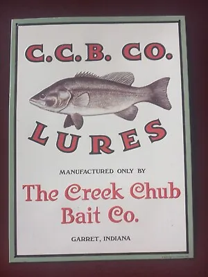 C.C.B. Co. Lure 11  X 15  Vintage Metal Sign 1991 • $29.99