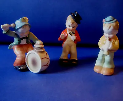 Musicians Band FIGURINES Vtg 1950s Japan Instruments Drum Horn Conductor 4.5 • £14.24