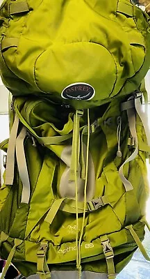 Osprey Aether 85 (Used) Lime Green Backpack Hiking Pack W/ Detachable Day Pouch • $199.99