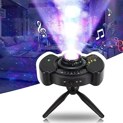 Night Light Galaxy Star Projector With 22 Colorful Modes Music Player 360 Degree • £13.49