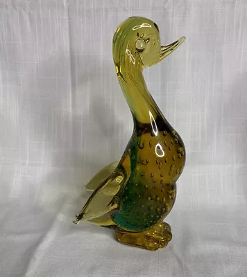 Vtg Tall Mid-Century Murano Art Glass Duck Figurine Goose • $72