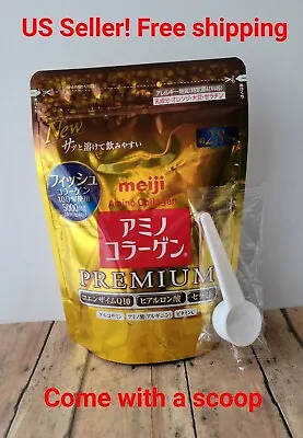 New Meiji Collagen Amino Premium 196g Refill Powder Japan Gold Days 28 US Seller • $45.99