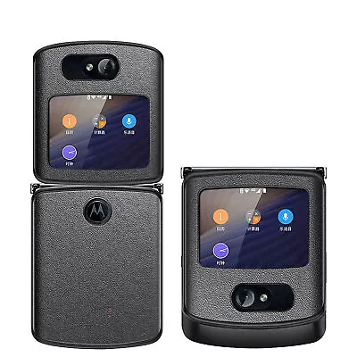 For Motorola Moto Rola Razr Smart Phone Back Cover Business Leather Flip Case • $13.38