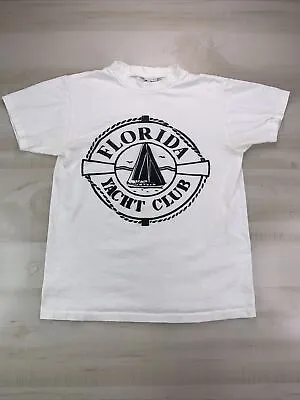 Vintage Vuarnet France USA Made Single Stitch Florida Yacht Club Medium T Shirt- • $28