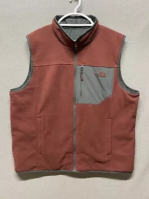 North Face Reversible Trinity Vest Mens 2XL Brown Grey Insulated Jacket Relaxed • $74.88