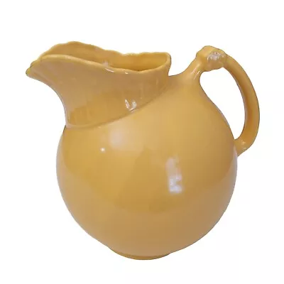 Vintage Yellow Vistosa Taylor Smith Art Pottery Ball Pitcher Water Serving Jug • $85.73