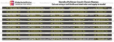 £5.99 • Buy OO Gauge (1:76 Scale) Hornby Pullman Coach Alternative Classic Name Decals