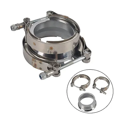 2.5  To 3  Stainless Steel Exhaust V-Band W/ Clamps 3.0 Adapter Flange Reducer • $32.59