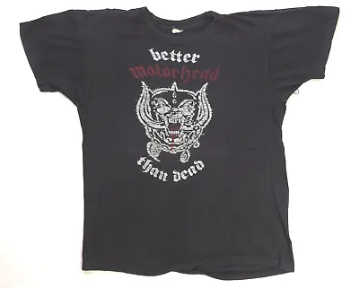Motorhead Vintage T Shirt 1980's Better Than Dead Warpig Lemmy No Remorse • $1500