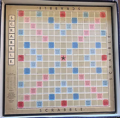 Scrabble Crossword Deluxe Game Vintage COMPLETE 1966 • $28