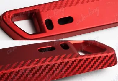 1 X JDM Red Carbon Look Bumper Front License Plate Holder Relocate Bracket • $8.78