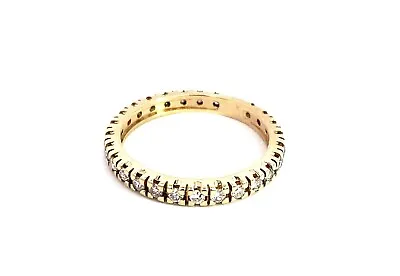 14kt Yellow Gold 1.0ct Diamond Eternity Band Size 8 2.6 Grams • $400