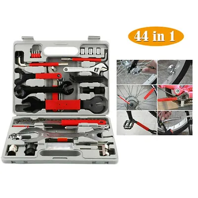 44PCS Professional Complete Bike Repair Tools Tool Kit Home Mechanic Cycling Set • $35.90