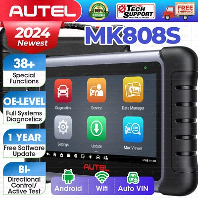 2024 Autel MaxiCOM MK808S Bidirectional Car Diagnostic Scanner Tool Key Coding • $467