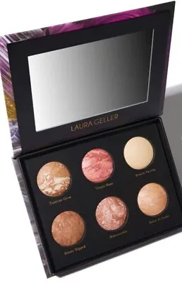 Laura Geller Cheek To Chic Tropical Glow Face Palette Blush Highlighter Bronzer • £38