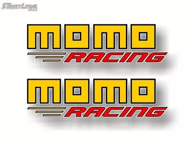 2 MOMO Racing Vinyl Graphics Decals Horn Car Steering Wheel Stickers JDM NRG • $10.19