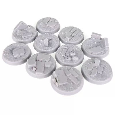 32mm Resin Bases X10 (a) Stone Ruins / Round Resin Bases AOS LOTR 40K • £4.99