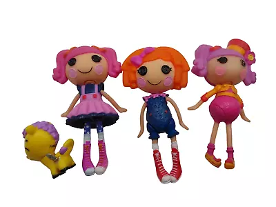 Lot Of 3 Lalaloopsy 3” Mini Dolls Figures Plastic Moveable Legs And Pegasus Pony • $15