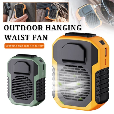 $20.89 • Buy Portable Waist Clip Fan Wearable Neck Mini Hanging Cooling Fan USB Rechargeable