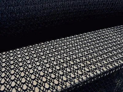 £4.99 • Buy Cobweb Mesh Crochet Lace Fabric, Per Metre - Black