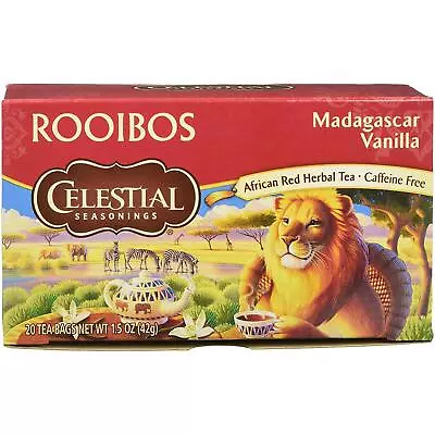 Celestial Seasonings Rooibos Tea Madagascar Vanilla 20 Ea ( Pack Of 6) • $36.91