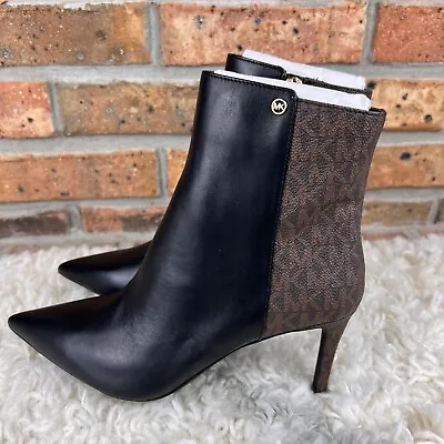 MICHAEL Michael Kors Alina Flex Leather & Logo Ankle Boot NEW • $80