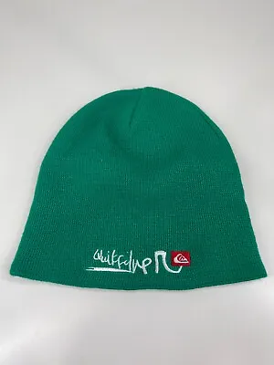 Quiksilver Green Cuffless Beanie Winter Knit One Size Fits Most Adult • $19.95