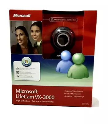 Microsoft LifeCam VX-3000 Web Cam Facetracking Camera Windows Vista • $6.26