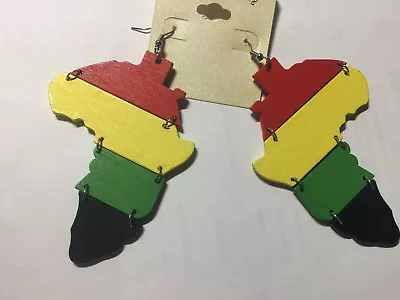 Irie Beads Reggae Rasta Red Yellow Green Black Earrings • $7.95