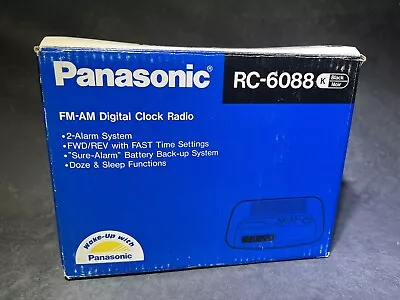 NEW 1999 Vintage Panasonic RC-6088 FM/AM Digital Clock Radio Mint Condition • $30.36