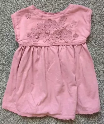 NEXT Baby Girls 6-9 Months Pink Summer Dress (A84) • £1.60
