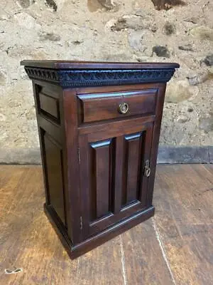 Vintage Edwardian Bedside Cabinet Solid Mahogany • £225