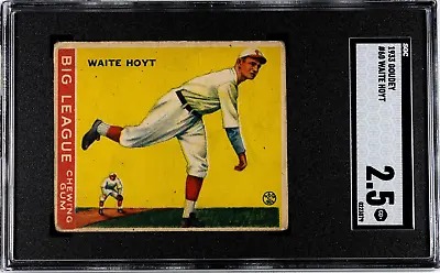 1933 Goudey #60 Waite Hoyt SGC 2.5 HOF • $169.96