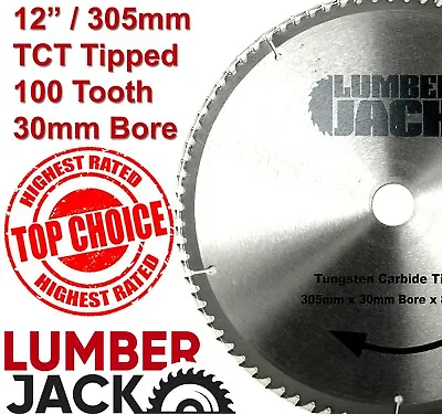 TCT Circular Saw Blade 305mm Fits 12  Bosch Dewalt 100 Tooth Blades For Wood • $48.39