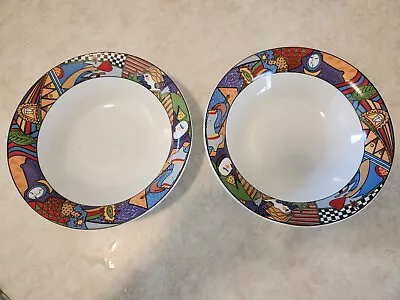 Vitromaster Metropolitan 7 1/8  Inch Soup/Cereal Bowls 1991 Set Of 2 • $15