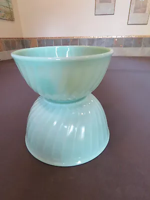 2 Jadeite Green Fire King Swirl  Bowls • $59.99