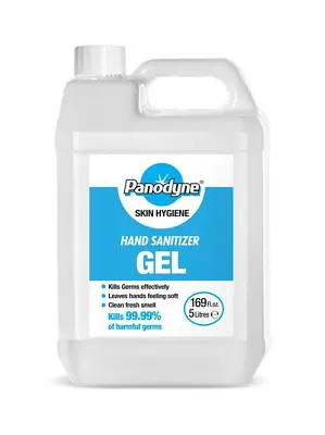 Panodyne Industrial Hand Sanitiser Gel - Anti-bac 70% Alcohol Aloe Vera 5 Litres • £11.95