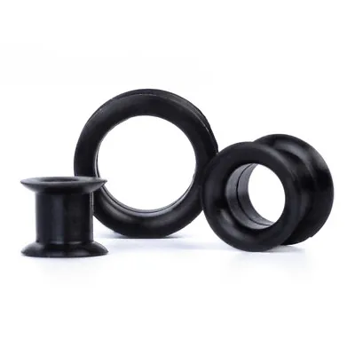 £2.85 • Buy Silicone Ear Tunnel Flesh Plug 6-22mm Black White Red Blue Pink Tunnel Stretcher