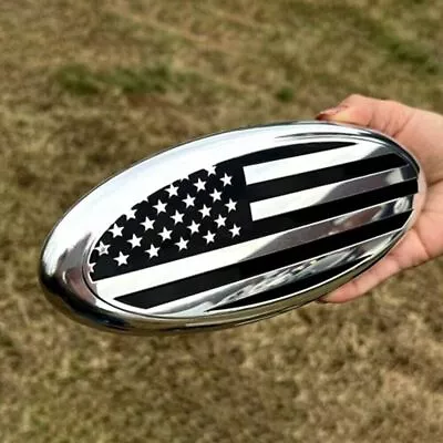 7  Inch US Flag Oval Front Rear Tailgate Trunk Emblem Sticke For Ford F150 250 • $11.59