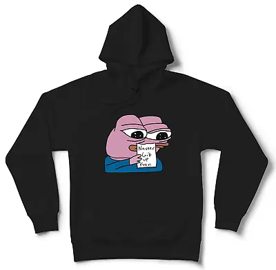 Pork Pepe Fork Never Give Up Meme Hoodie Size XL Pondcoin Pndc $PORK • $50