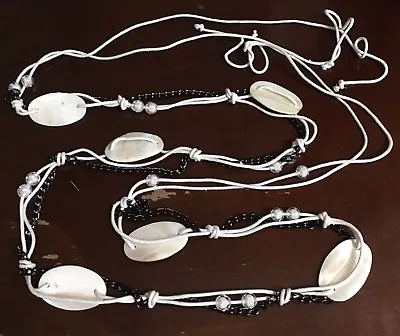 Belt Women’s Chain Belt Mother Of Pearl Shell Bohemian Biker Vintage • $19.99