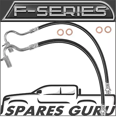 Ford F250 F350 Front Hydraulic Brake Line Hose Set (LH & RH): 1975-1980 P4445 • $100