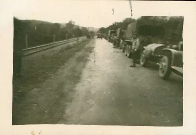 1944 WWII GI's Italy Photo Our Convoy On Way To Naples • $3.99