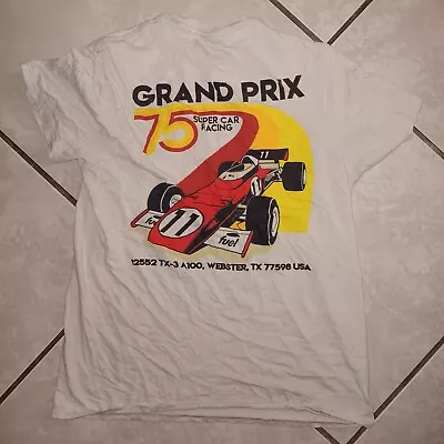 $30 • Buy Vintage Grand Prix 1975 Single Stitch Camel Mens Medium 70's - RARE 