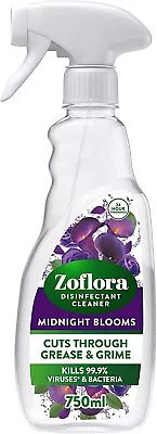 Zoflora Multi-Purpose Disinfectant Cleaner Midnight Blooms Trigger Spray 800ml. • £5.49