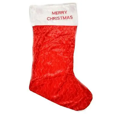 £24.99 • Buy 88cm Giant Red Velvet Father Christmas Santa Stocking Sack Sock Present Gift Bag