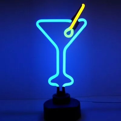 Martini Glass Neon Sculpture Basement Gameroom Mancave Bar Home Decor Wall Art • $87.98