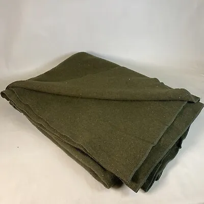 Vintage WW2 Peerless Mills US ARMY Issue 100% WOOL Bed Field Blanket USA -NO TAG • $49.99